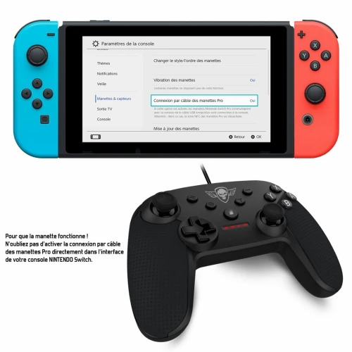 Manette Double Moteurs Vibration & Fonction Turbo pour Nintendo Switch SOG-WGPS SPIRIT OF GAMER
