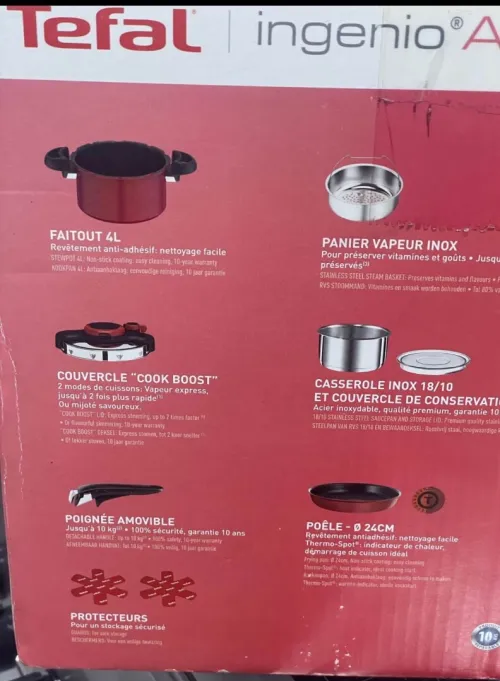 Cocotte minute rouge 4 pièces 4L