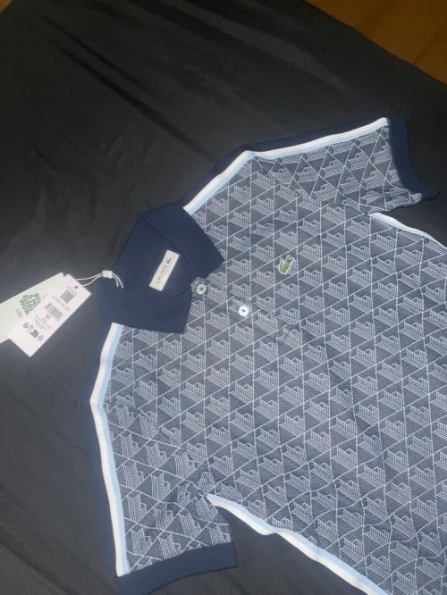 Robe polo slim fit jacquard monogramme