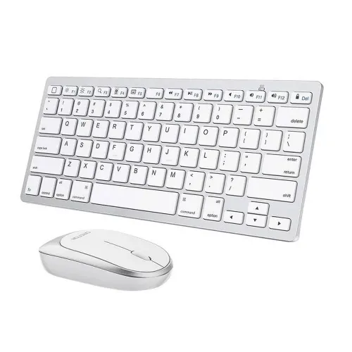Clavier + Souris OMOTON Bluetooth sans fil Blanc Pour iPad 
