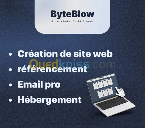 Création site web + référencement + e-mail pro + hébergement