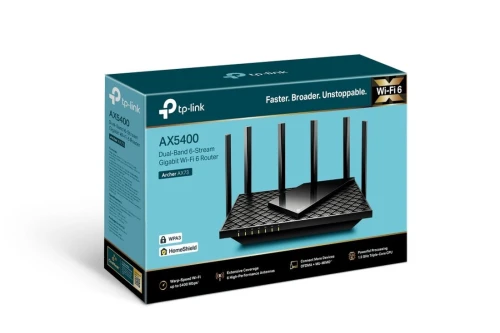 TP-LINK ARCHER AX72 : ROUTEUR WI-FI 6 BI-BANDE AX5400 / 04 PORTS GIGABIT + 01 PORT WAN GIBAIT / USB 3.0 / 6 ANTENNES