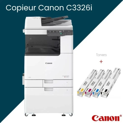 COPIEUR A3 LASER Couleur CANON : imageRUNNER C3326i avec Chargeur Lan / WiFi avec Toner