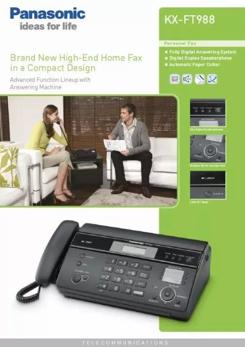 FAX Panasonic KX-FT 988 Thermique