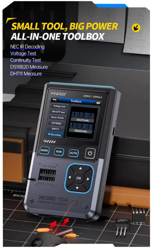 FNIRSI DSO-TC4 Multi-Functional Transistor Osciloscope