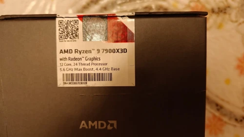 AMD Ryzen 9 7900X3D (Socket AM5) | 12 Core | 24 Threads | 3D V-Cache