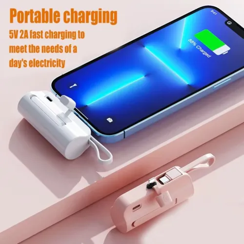 PowerBank 5000mAh et Support Telephone 2en1  باور بانك