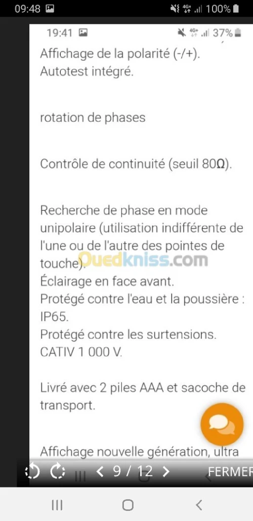Détecteur de tension FAMEKA TAG780V 