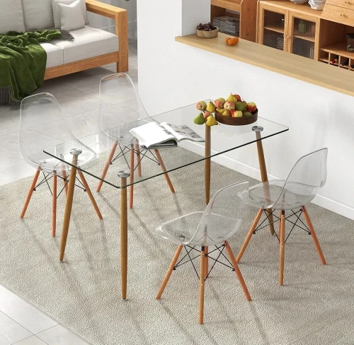 Promotion Table scandinave avec 4 et 6 chaises (1er choix d'importation)
