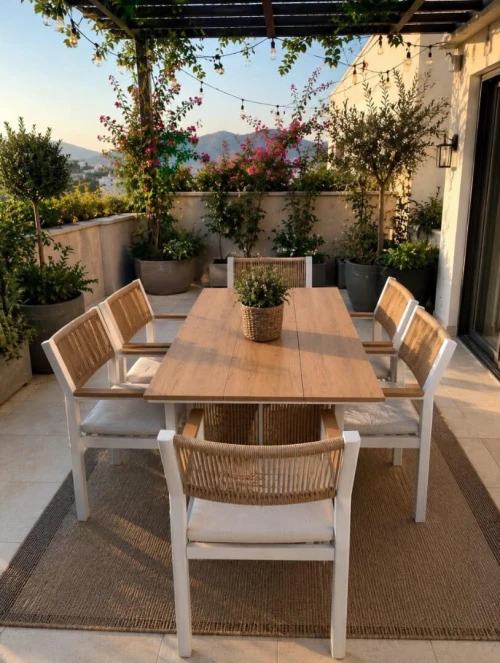 Table de jardin en Aluminium ( 1er choix d'importation)