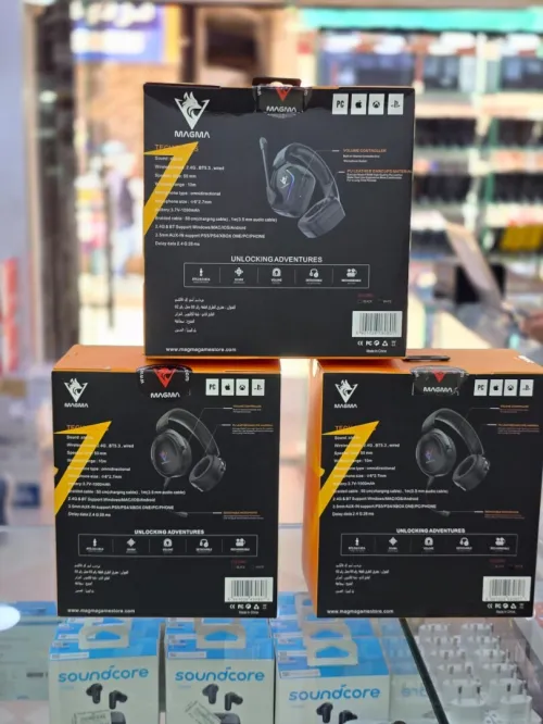 CASQUE MAGMA VALIVOX V01 v02 WHITE black 7.1 WIRELESS GAMING