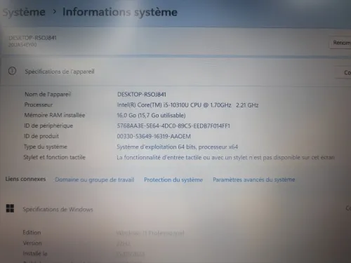 LENOVO X1 CARBON I5/10EME/16G/256G