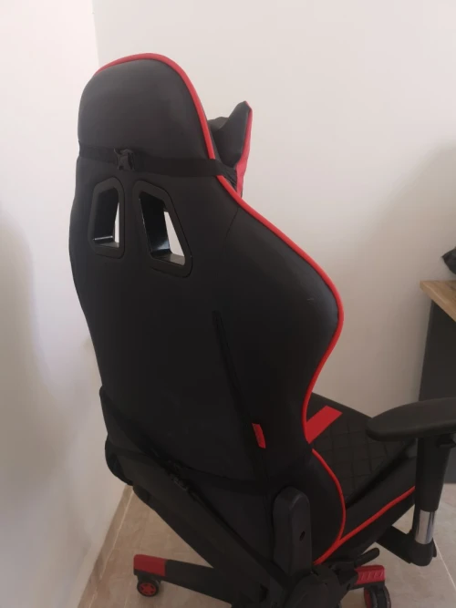 Chaise gaming pilote Btexpert rouge et noir