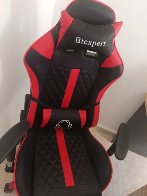 Chaise gaming pilote Btexpert rouge et noir