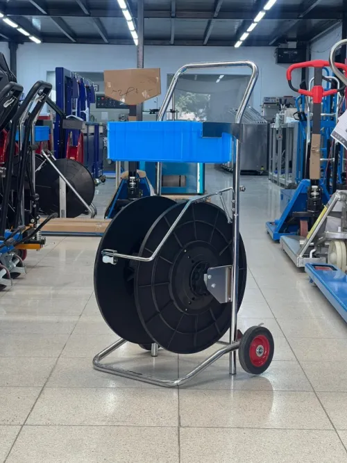 Chariot dévidoir porte bobine feuillard PP P20/28
