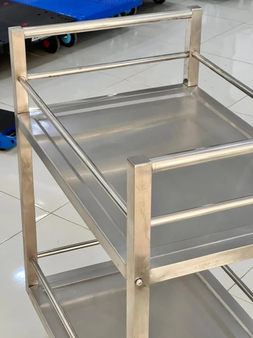Chariot à plateforme à 2 étage en inox ST150-T2