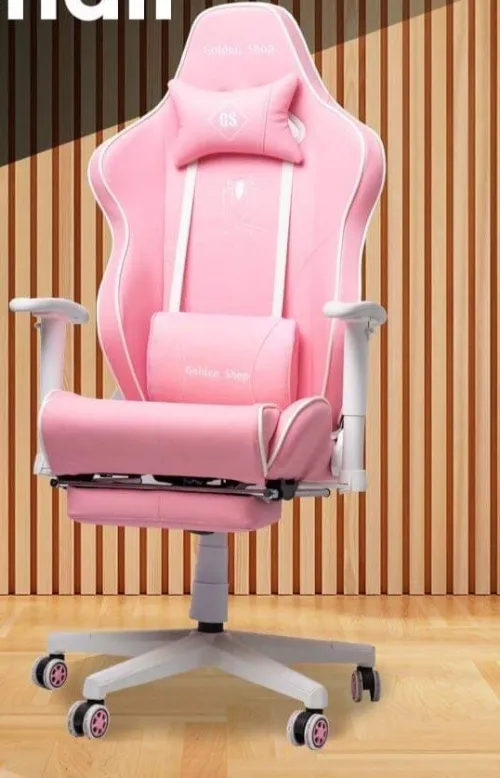 Chaise gamming pink original avec repose tête la marque importation 