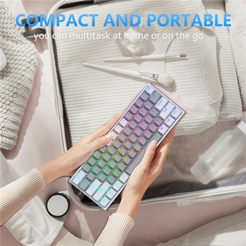 Redragon clavier mécanique gaming sans fil K616 Pro TKL, 5.0 BT/2.4 Ghz 60% Red swittch