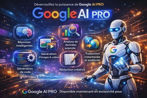 Google AI Pro |04MOIS| Gemini 3.5 Pro|Nano Banana Pro|Veo 3 5000 Gb STOCKAGE