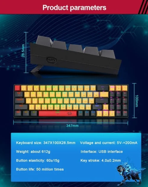 BUNDLE CLAVIER SOURIS Redragon K688 + RAZER VIPER MINI 