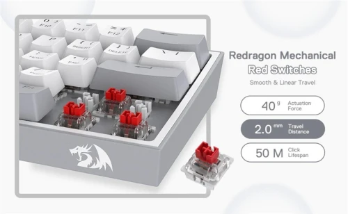 Bundle CLAVIER Redragon K617 Red Switch + SOURIS RAZER VIPER MINI GAMING