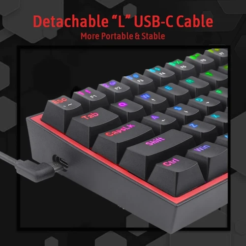 Bundle CLAVIER Redragon K617 Red Switch + SOURIS RAZER VIPER MINI GAMING