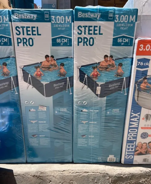 Piscine Hors Sol Avec Pompe , 300 x 201 x 66 cm Steel Pro Bestway 56411