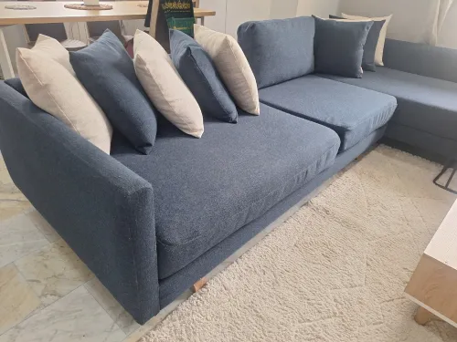 Fauteuil salon en L en tissus