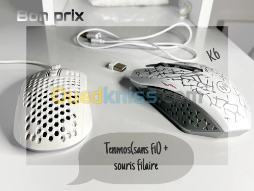 Souris tenmos k6 (sans fil)+ souris filaire 