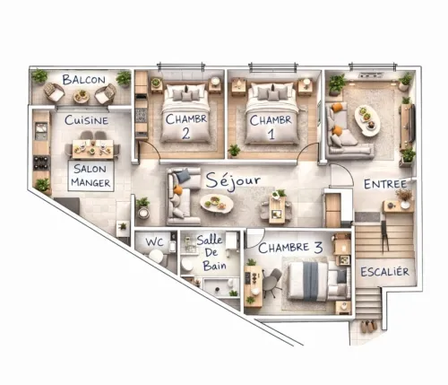 Vente Appartement F4 Tiaret Tiaret