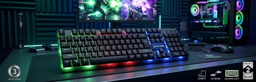 Battletron Mechanical Gaming Keyboard - Clavier de jeu - Éclairage LED RGB