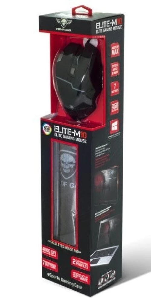 Pack souris + Tapis Gaming Spirit of Gamer Elite M10
