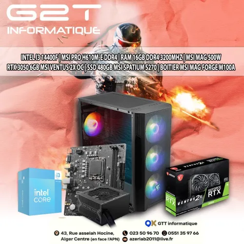 CONFIGURATION GAMING I3 14400F