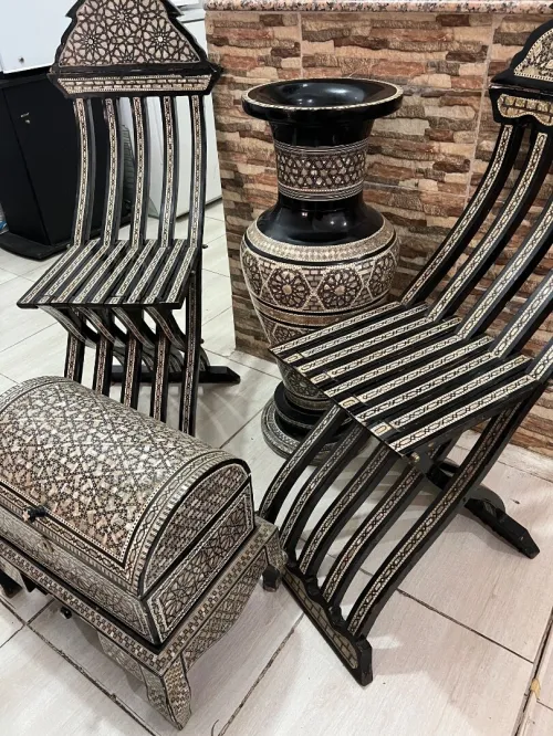 Vente chaise coffret vase en nacre صدف a