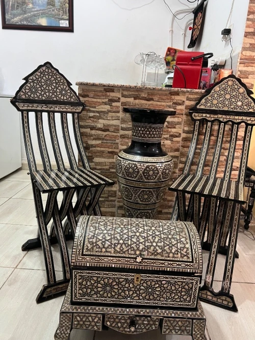 Vente chaise coffret vase en nacre صدف a