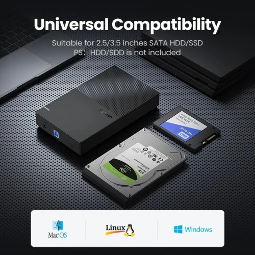 UGREEN Boîtier / Rack Externe USB 3.0 pour Disque Dur 2.5" et 3.5" HDD SSD SATA III 