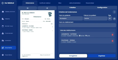 Logiciel de gestion de cabinet medical - Ksr Medical