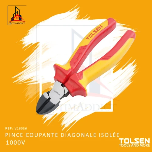 PINCE COUPANTE DIAGONAL ISOLÉE 1000V TOLSEN