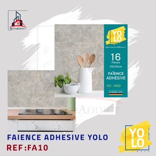 FAÏENCE ADHÉSIVE YOLO DECO  16P 20X20 CM-FA10