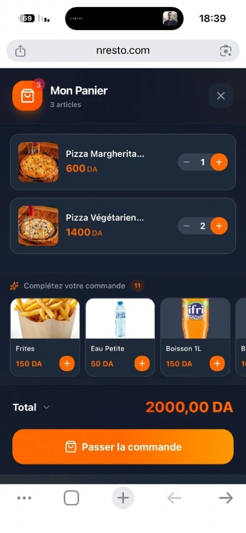 Menu QR Code Algérie Menu Digital pour restaurants, Fastfood Gratuit 365 Jours NResto