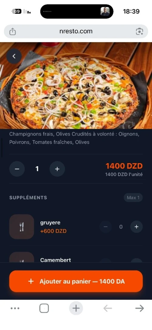 Menu QR Code Algérie Menu Digital pour restaurants, Fastfood Gratuit 365 Jours NResto
