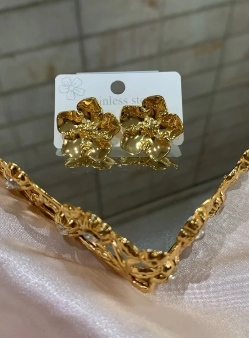 Boucles doreilles en acier inoxydable 