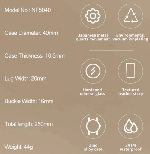 Naviforce 5040 Original (Livraison GRATUITE)