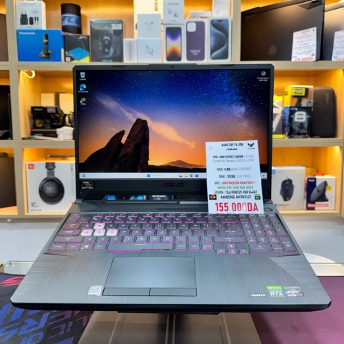 ASUS TUF FA 506 AMD RYZEN 7 4800H NVIDIA RTX 2060 16GB RAM 512GB SSD  ECRAN 144HZ