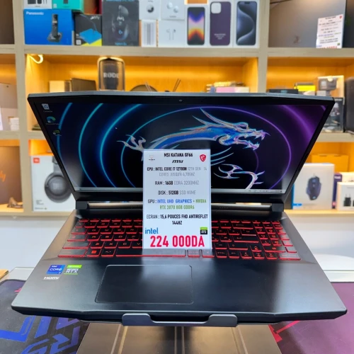 MSI GF66 I7 12700H NVIDIA RTX 3070 16GB RAM 512GB SSD ECRAB 144HZ 
