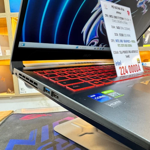 MSI GF66 I7 12700H NVIDIA RTX 3070 16GB RAM 512GB SSD ECRAB 144HZ 