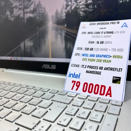 ASUS VIVOBOOK PRO 17 I7 6700HQ NVIDIA GTX 950 16GB RAM 128GB SSD +1TB HDD