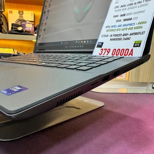 DELL ALINWARE M16 R2 CORE 7 ULTRA 155H NVIDIA RTX 4070 16GB RAM 1TB SSD ECRAN 16 QHD+ 240HZ
