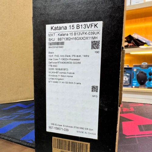 MSI KATANA B13V I7 13620H NVIDIA RTX 4060 16GB RAM 1TB SSD 144HZ