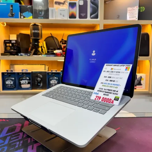 MICROSOFT SURFACE LAPTOP STUDIO I7 11370H NVIDIA RTX 3050 TI 32GB RAM 1TB SSD ECRAN 4K 120HZ